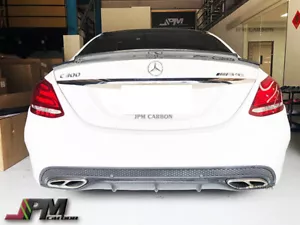 For 2015-2019 W205 C63 AMG Sedan C74 Style Carbon Fiber Trunk Spoiler CF - Picture 1 of 3