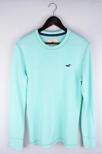 Hollister Men T-Shirt Long Sleeves Casual Blue Cotton Pullover size S - Picture 1 of 6