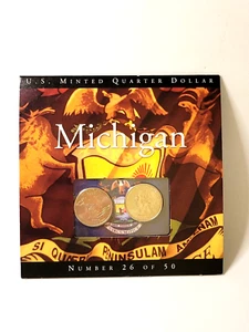 State Quarters - Coins of America U.S. Mint Quarter Dollar Set - #26 Michigan - Bild 1 von 4