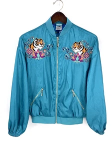 Disney Store Jacke Damen XS türkis Jasmin Aladdin Rajah Bomber Brit Pop Embroid - Bild 1 von 11