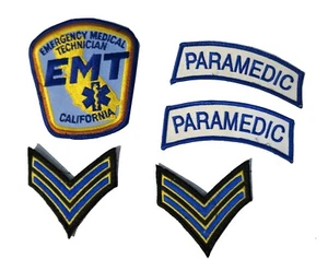 California EMT Schulteraufnäher Sanitäter Aufnäher Patch Lasche Flügel Streifen Posten - Bild 1 von 7