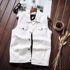 mens white denim vest: Search Result | eBay