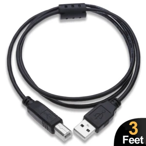 Built-in Ferrite Core Scanner Cord 1x3FT Type A to B Male USB 2.0 Printer Cable - Picture 1 of 12