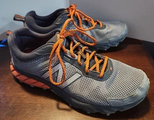 New Balance Mens 610 V5 MT610LO5 Gray Neon Orange Hiking Shoes Sneakers Sz 11 D - Picture 1 of 11