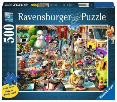 RAVENSBURGER PUZZLE*500 TEILE LARGE*THE DOG WALKER*RARITÄT*NEU+OVP