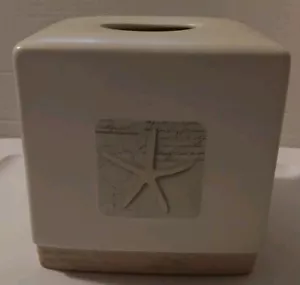 Ceramic Tissue Box Holder Hope Dream Imagine Starfish/Seashell Bed Bath & Beyond - Picture 1 of 9