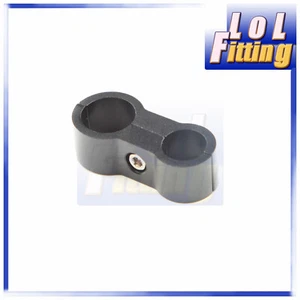 US SHIP 4AN 11.9mm To 6AN 14.6mm Fuel Hose Stepped Dual Separator Adapter Black - Foto 1 di 5