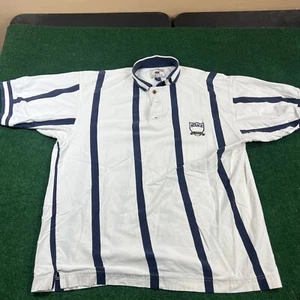 Vintage Cutter Buck Mirage Classics Golf Polo Size Large Striped Navy White - Picture 1 of 8