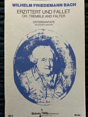 Erzittert und Fallet Easter Cantata Vocal Score SC 1978 Wilhelm Friedemann Bach - Image 1 of 4