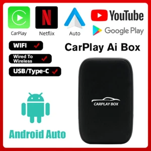 CarPlay Ai Box Wireless Android Auto Adapter Multimedia Video Netflix Youtube - Picture 1 of 11