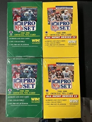 Juego profesional de fútbol americano NFL 1990 2 cada serie 1 y 2 cajas de cera selladas Emmitt Smith RC🙂 Foto 1 de 4
