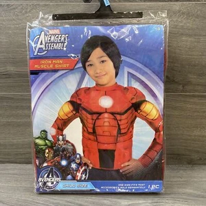 Marvel Avengers Assemble Iron Man Padded Muscle Shirt Child Size 1 Piece New - Picture 1 of 8