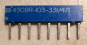 Bourns 4308R-103-331/471 Rete di resistenze - Lotto di 2 - NOS - Foto 1 di 1