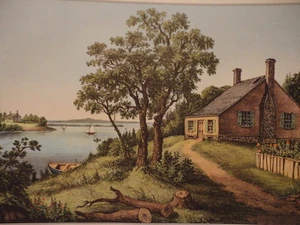 The Birthplace of Washington 1962 Currier & Ives VA Print to Frame Vintage - Picture 1 of 5