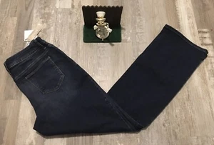Chicos Womens Platinum Barely Boot Jeans Size 0 Blue Dark Wash Stretch Denim $89 - Picture 1 of 8