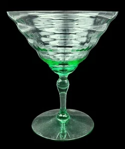 Vintage Green Depression Glass Martini Glass - Picture 1 of 3