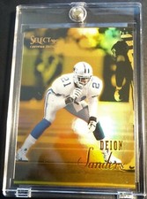 1995 DEION SANDERS SELECT CERTIFIED MIRROR GOLD #78 COWBOYS HOF (649) 