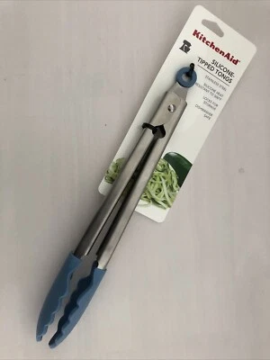 New KitchenAid Silicone Tipped Tongs Blue Velvet HBLA - Image 1 of 2