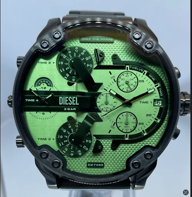 Nuevo reloj diésel Mr. Daddy 2.0 de acero inoxidable verde 2025 para hombre DZ7485 Foto 1 de 4