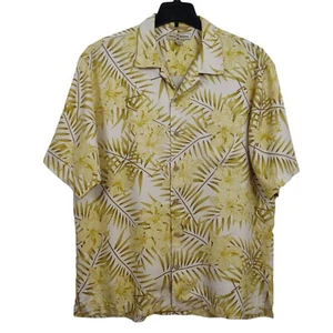 Tommy Bahama Seide Hawaiihemd Größe Large Chartreuse grün Blumenmuster Aloha - Bild 1 von 9