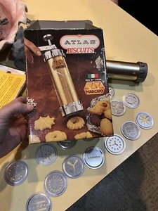 Atlas Marcato 178306 Italian Biscuit Maker Cookie Press w/ 20 Discs (no Tips) - Picture 1 of 9