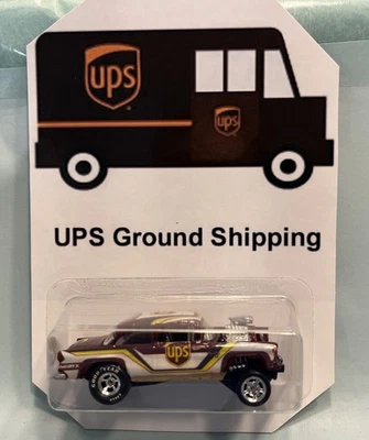 Chevrolet Gasser 55 UPS ENVÍO TERRESTRE Hot Wheels es un piloto real personalizado Foto 1 de 4