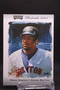 Manny Ramirez #4 2003 Playoff Portraits Materials Silver GAME USED SN/50 - Picture 1 of 2