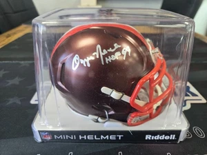 Autographed/Signed Ozzie Newsome HOF Cleveland Browns Flash Mini Helmet JSA COA - Picture 1 of 6