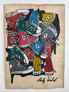 ANDY WARHOL Coa Certificate Drawing Vintage Painting Original Signed Stamped - Picture 1 of 3