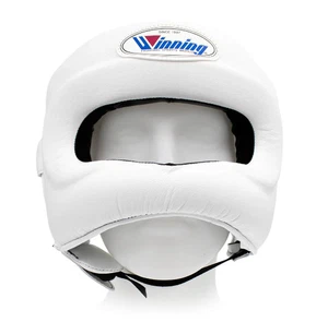 Winning FG-5000 Full Face Headgear White Size L Boxing Helmet in genuine leathe - Picture 1 of 7