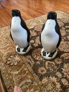 Vintage 1988 Union Products Paar 22" Pinguin Blasformen Weihnachten - Bild 1 von 4