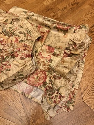 Juego de sábanas planas y sábanas ajustables Ralph Lauren Ginebra medieval con volantes tamaño completo Foto 1 de 4