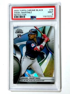 2025 Topps CHROME Nero ANGEL MARTINEZ #79 Rifrattore 11/199 - PSA-10 - RC - Foto 1 di 3