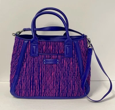 Bolso de Mano Vera Bradley Impresionista A Rayas Recortado Trapecio Acolchado - Nuevo sin Etiquetas Foto 1 de 4