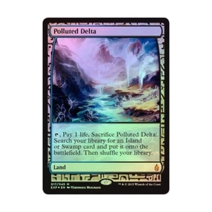 WOTC MTG Zendikar Expeditions Polluted Delta (Full Art) (Foil) EX- - Picture 1 of 1