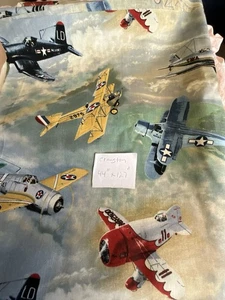 Cranston Air Force Airplanes US Postal Services Cotton Fabric 44” X 127” - Picture 1 of 3