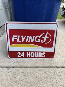 Flying J Truck Stop Aluminum Road Highway Exit Sign 18x24” - Picture 1 of 2