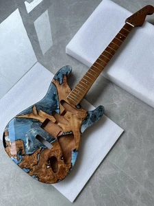 mahogany electric guitar body is surface with an epoxy resin luster neck A set - Picture 1 of 7