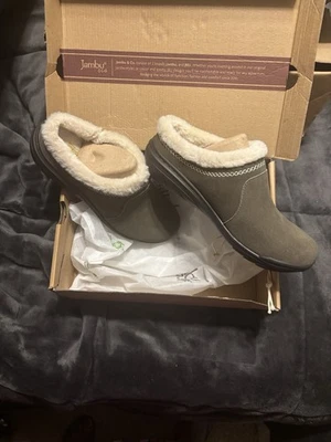 Zuecos de cuero gamuza oliva sin cordones Jambu Wilma J1WIL24 para mujer talla 8,5 Foto 1 de 3