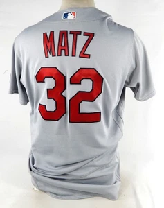 Camiseta deportiva gris usada 42 Sutter 2023 de los Cardenales de San Luis Steven Matz #32 emitida por el juego - Imagen 1 de 7