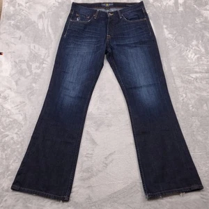Lucky Brand Jeans Mens 32 x 30 Blue 227 Boot Cut Button Fly Dark Wash Denim - Picture 1 of 13