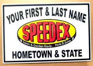 PERSONALISIERTES SPEEDEX RASEN- & GARTENGERÄTE ALUMINIUM NAMENSSCHILD - Bild 1 von 1