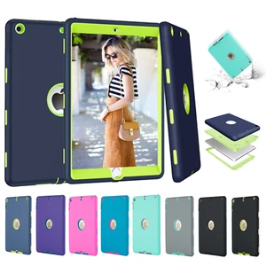 For Apple iPad 2 3 4 Air Mini Pro Tough Rubber Heavy Shockproof Hard Case Cover - Picture 1 of 15