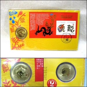 Australian 2012 $1 Uncirculated Coin Christmas Island Year of the Dragon - Picture 1 of 5