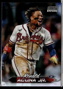 2024 Topps Stadium Club Chrome Refractor #100 Ronald Acuna Jr., Atlanta Braves - Picture 1 of 1