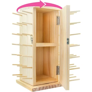84 Spool Thread Holder-Rotating Wooden Rack for Sewing, Embroidery, Crafts, DIY - Picture 1 of 6