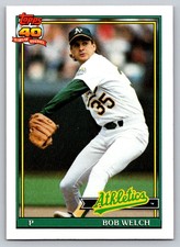 1991  Topps #50 Bob Welch Oakland Athletics