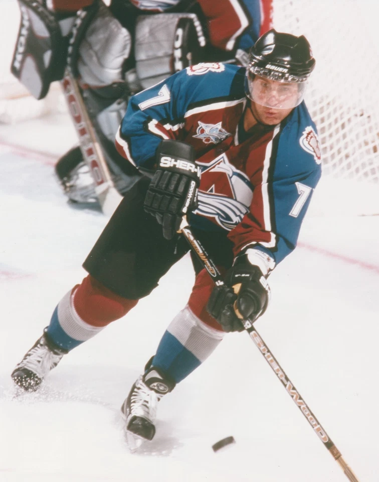 ARCHIVO FOTO RAY BOURQUE #7 COLORADO AVLANCHE 8X10 LICENCIA NHL Foto 1 de 1