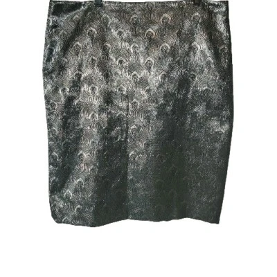 Falda Worthington Mujer 20W Hasta la Rodilla Astilla Negra Metálica Fiesta Vacaciones  Foto 1 de 4