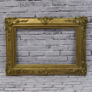 Alter Holzrahmen aus etwa 1860-1880 Originalzustand Falzmaße: 68,5x42,5 cm - Bild 1 von 11
